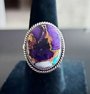 Handmade Sterling Silver, Purple Turquoise Ring - Never Worn, Brand NEW